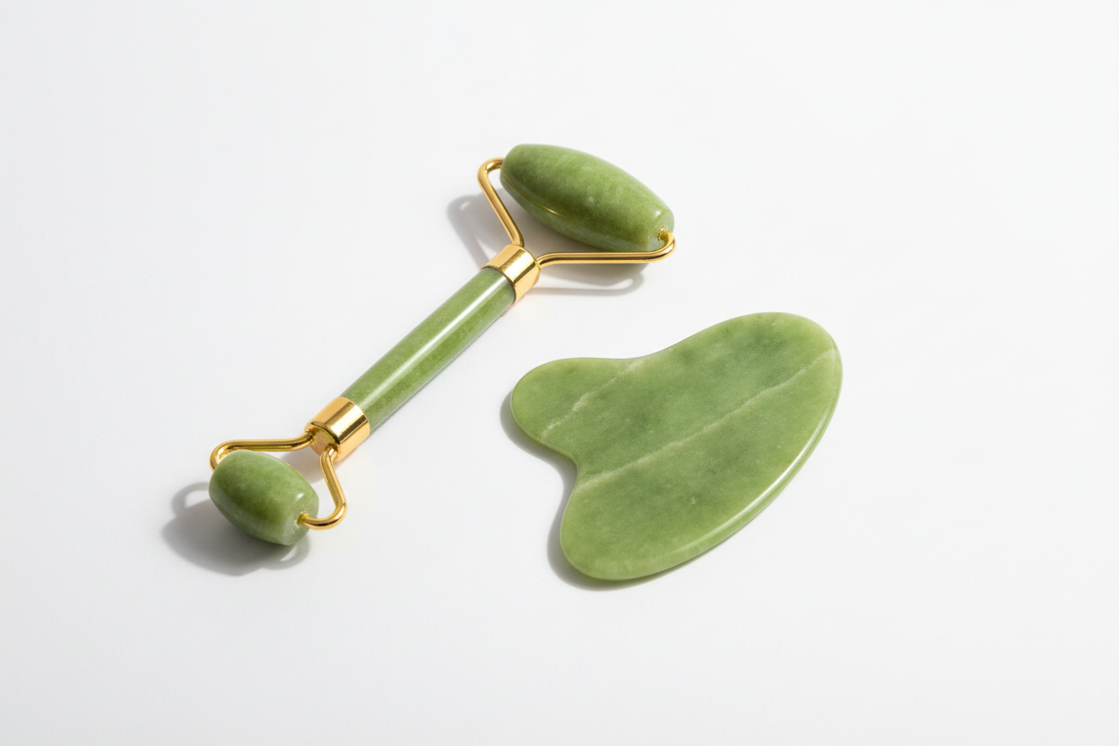 Rodillo de jade con gua sha